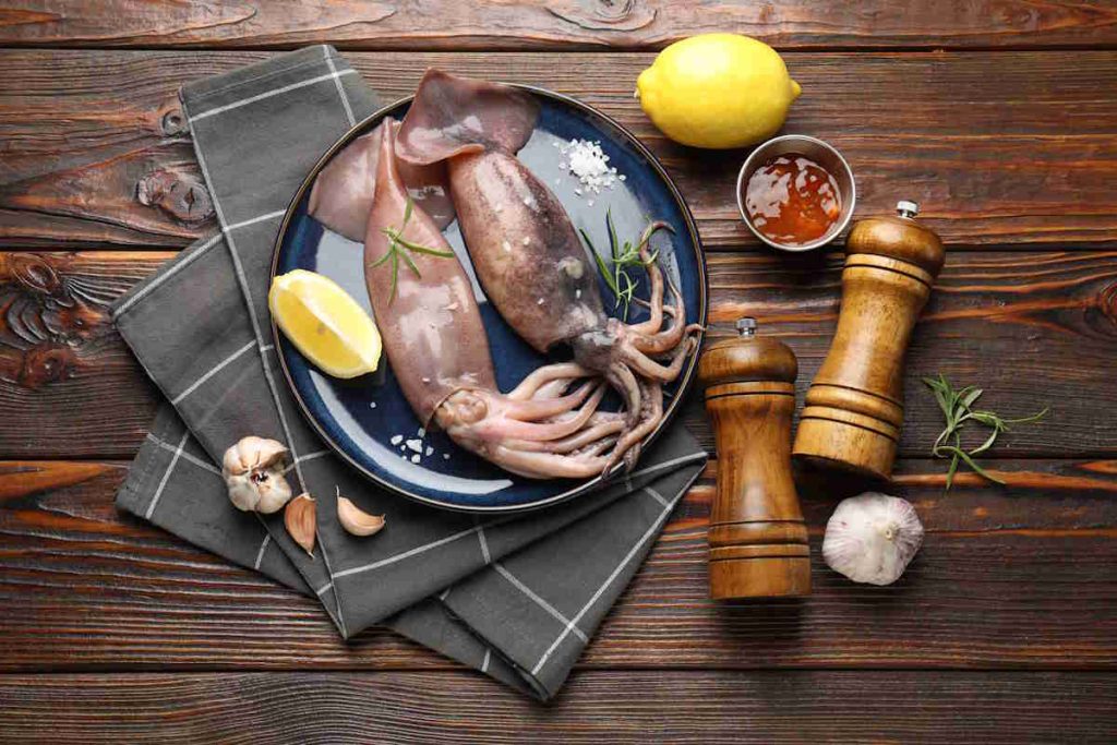 Préparer une assiette de seiche