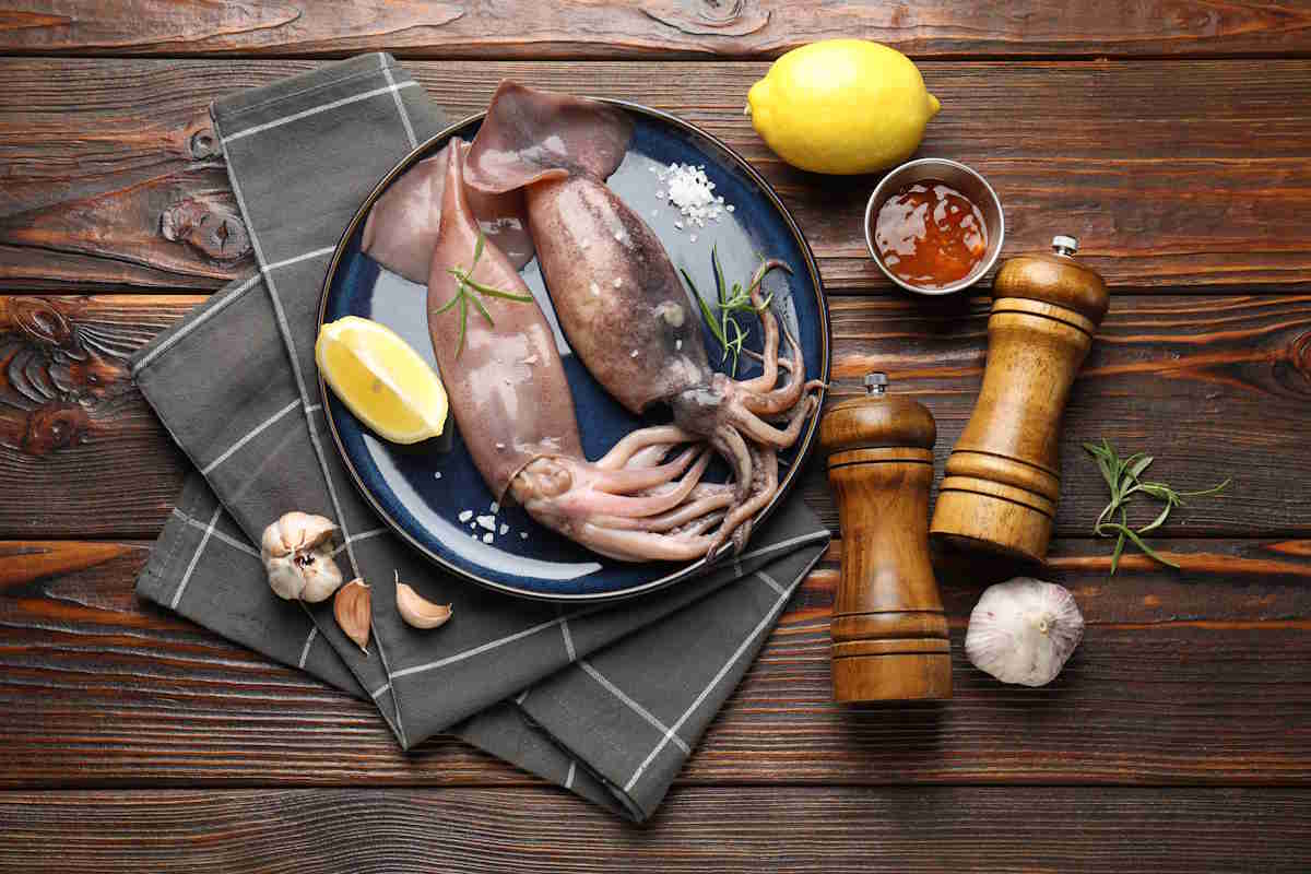Préparer une assiette de seiche