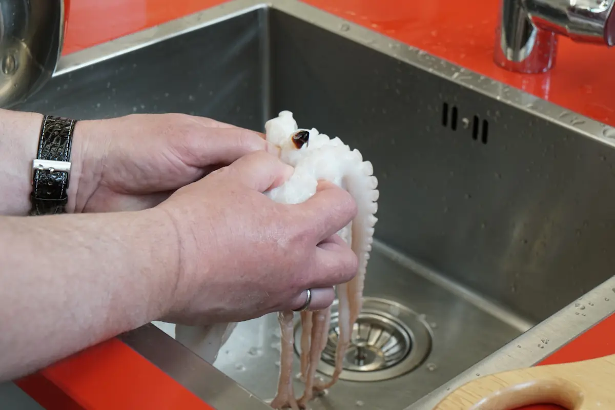 une personne qui nettoie une sèche